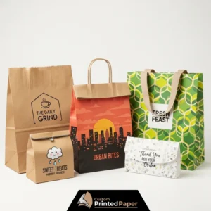 Custom Kraft Takeout Bags